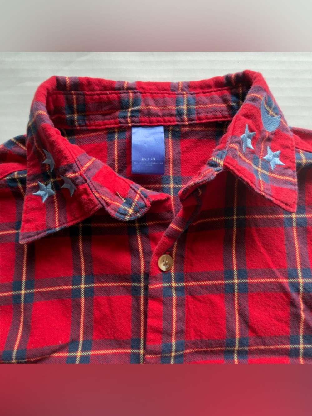 Disney Red Plaid Button-Down with Sorcerer Mickey Print - Picture 4 of 13